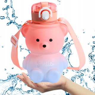 Fľaša Hrnček na fľašu pre deti do škôlky medvedík 800ml